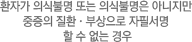 환자가 의식불명 또는 의식불명은 아니지만 중증의 질환·부상으로 자필서명 할 수 없는 경우